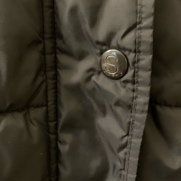 S13/NYC Mercer Puffer Coat with retractable Hood and Fur Trim Black Medium - Picture 7 of 14
